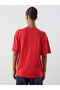 Crew Neck Printed Oversize Women's T-Shirt - 5