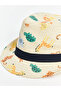 Beige Animal Print Baby Boy Fedora Hat - 4