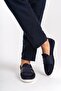 Genuine Leather Mbkry105-Lcv Men's Buckle Detail Navy Blue Loafer - 3