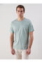 Nevavm Men's T-Shirt with Oval Collar and Printed Design