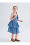 Two Mt Shop Quality Lcw Kids Indigo Denim Floral Girls Dress - 2