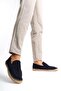 Genuine Leather Summer Men's Jute Sole Navy Blue Suede Espadrille & Loafer -Mssr1274-Lcv - 3