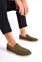 Genuine Leather - Mbkry22103Y Green Nubuck Men's Loafer