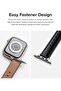 Leather One Padded Slim Band for Apple Watch 40 / 41 / 42mm Genuine Cowhide Leather Strap-Black - 8