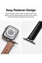 Leather One Padded Slim Band for Apple Watch 40 / 41 / 42mm Genuine Cowhide Leather Strap-Black - 7