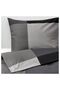 Double Duvet Cover Set, Black 240X220 cm 100% Cotton Black Square Line - 6