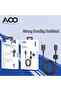 كابل شحن AVO Type-C مع حامل سطحي، قماش أسود - 7
