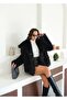 Women's Premium Fur Coat with Shoulder Detail - 3