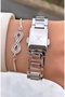 Original Silver Color Women's Wristwatch - with Bracelet Gift - 2 Years Warranty - 6