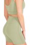 Women's Green Colored Modal Short Leggings & Bra Set