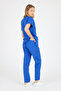 Sax Blue Set Unisex Batwing-Sleeve Nurse and Doctor Scrubs Uniform Set Hospital Uniform - 7