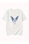 Blue Butterfly Printed Oversize Unisex T-Shirt - 2