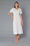 Classic Lace Detail Short Sleeve Stylish Elegant Nightgown 38-31 - 4