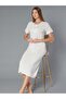 Classic Lace Detail Short Sleeve Stylish Elegant Nightgown 38-31