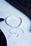 Certified White Mother of Pearl Natural Stone Macrame Bracelet - 5