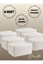 Set of 6 Mega Size Gray Striped under Base Organizer Bags – 65×45×22 cm - 3