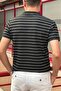Men's Striped Polo Collar T-Shirt - 7