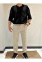 Pants Fabric Pants Regular Cut Waist Elastic - 4