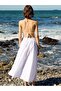 Elastic Waist Midi Skirt White - 4