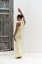 Kamalas Asymmetric Knitwear Yellow Long Dress - 5