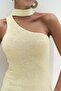 Kamalas Asymmetric Knitwear Yellow Long Dress - 7