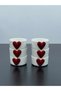 Set of 6 White Porcelain Heart Sauce Bowl Turkish Delight Bowl Presentation Bowl Mini Size Heart - 3