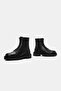 Ziva Women's Black Real Leather Zippered Boots - 5