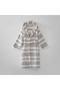 İkra Peshtemal Men's Bathrobe 100% Organic Cotton Jacquard Gray