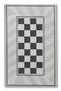 Mosso Retro Checkered and Gray Wavy Pattern Woven Base Modern Decorative Carpet Mosso131