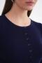 6931 Women's Buttoned Ribbed Knitwear Cardigan Navy Blue - 6