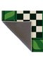 Mosso Retro Checkered and Green Wavy Pattern Woven Base Modern Decorative Carpet Mosso131 - 6