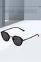 Bummble Unisex Black Oval Metal Luxury Sunglasses - 2