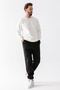 Men's Sweatpants Black Pocket Elastic Leg with Adjustable Waist Cord - 10008 - 6