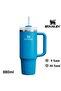 Quencher H2O Flowstate ™   Tumbler Thermos with Straw 0.8L Flask with Straw Blue
