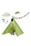 Portable Indian Cotton Carva Tipi Teepee Tent Indoor Playhouse 100x100x110cm