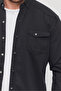Slim Fit Men's Denim Shirt Anthracite - 3