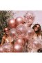20 Pieces Rose Gold Pearlescent Metallic Transparent Balloon Premium 2 Pack Balloon Flake - 3