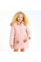 Thick Fiber Filled Water Wind And Rain Proof Hooded Winter Luxury Girl's Pink Puffer Jacket - 2