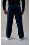Unisex Navy Blue 2Ip Knitted Fabric Relaxed Fit Baggy Leg Sweatpants - 3