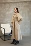 Women's Balloon Sleeve Resort Collar Belted Long Trench Coat - Black / Navy / Taupe / Beige / Khaki - 7