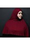 غطاء صلاة من القطن الممشط - أحمر كلاريت - 4