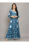 Women Chikankari Hand Embroidered Muslin Jalabiya-AL4044 - 5