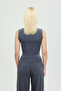Ultra Soft Boat Neck Sleeveless Blouse Smoked - 6