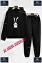 Children's Unisex "Angry Rabbit" Special Printed Hooded Tracksuit Set