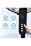 SF-8027SR Stand Fan – [Black] 16 in. Floor Fan with Remote Control, 3 Speed Switch, Auto W - 6