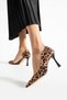 Leopard Patterned High Thin Heeled Stiletto – Stylish and Feminine Evening Dress Women's Shoes - 3
