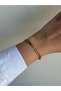 Steel Gold Jeweler Crafted Gourmet Model Crushed Slinyne Bracelet - Does Not Darken -