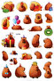 دفتر ملاحظات مزخرف بحجم A4، ملصق مخطط-(lim564) - Capybara Cute - 2