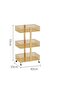 4 wheels Serving Trolley Gold - 3