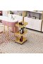 4 wheels Serving Trolley Gold